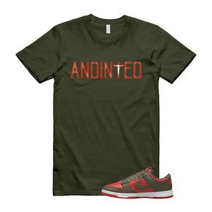 Dunk Mystic Red Cargo Khaki White Low T Shirt Match ANOINTED
